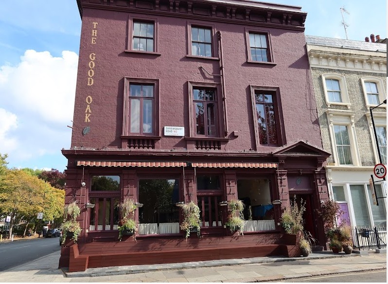 front of the Good oak pub