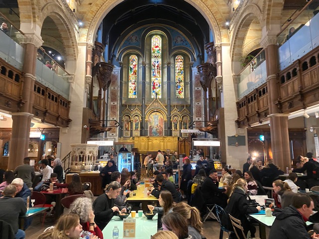 Mercarto Metropolitan food court in church in mayfair.